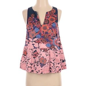 Anthropologie HD in Paris Elise Floral Sleeveless Peplum Top
